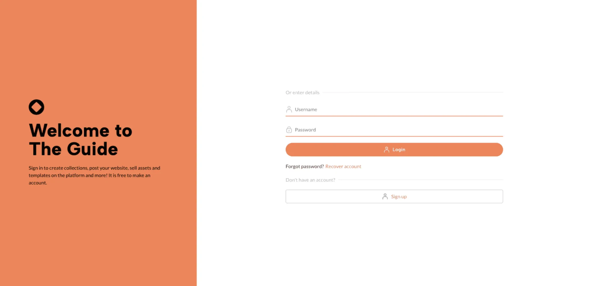 Simple Two Column Login/Register