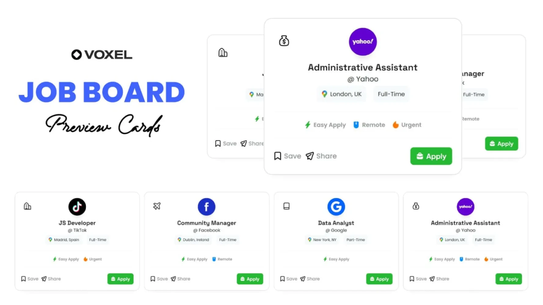 Job Board - Preview Cards