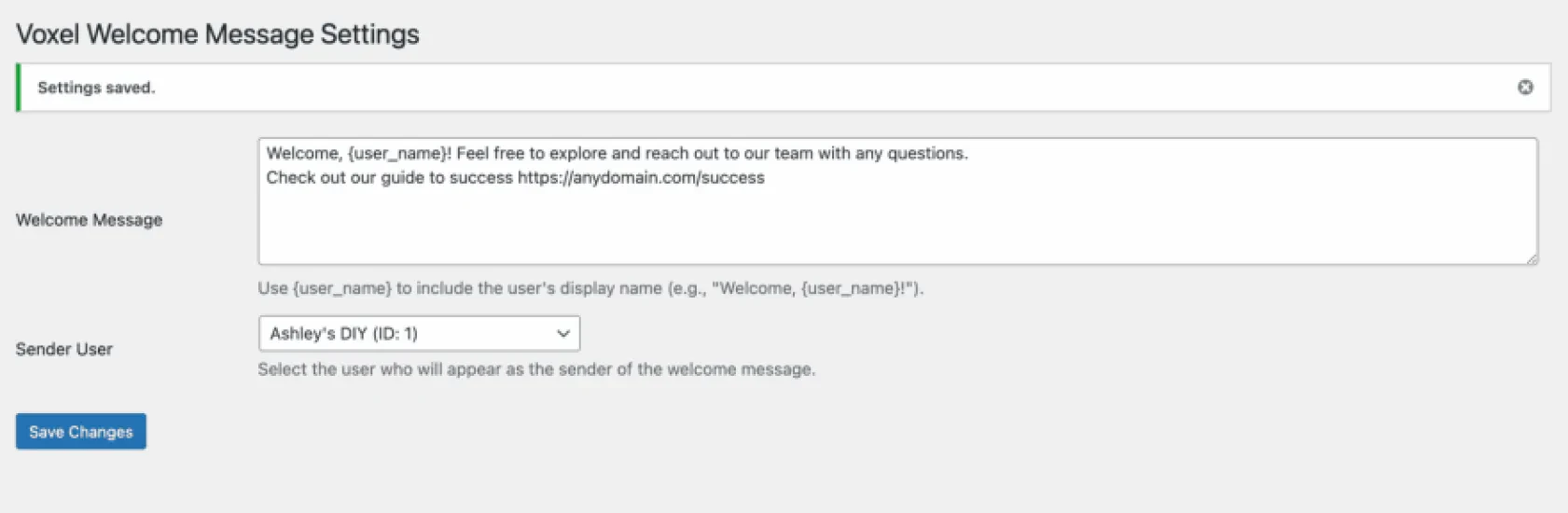 Instant Message On Registration - Updated Oct 25 voxel 1.7+
